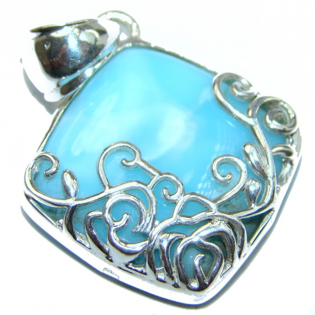 perfectly Blue Larimar .925 Sterling Silver handmade pendant