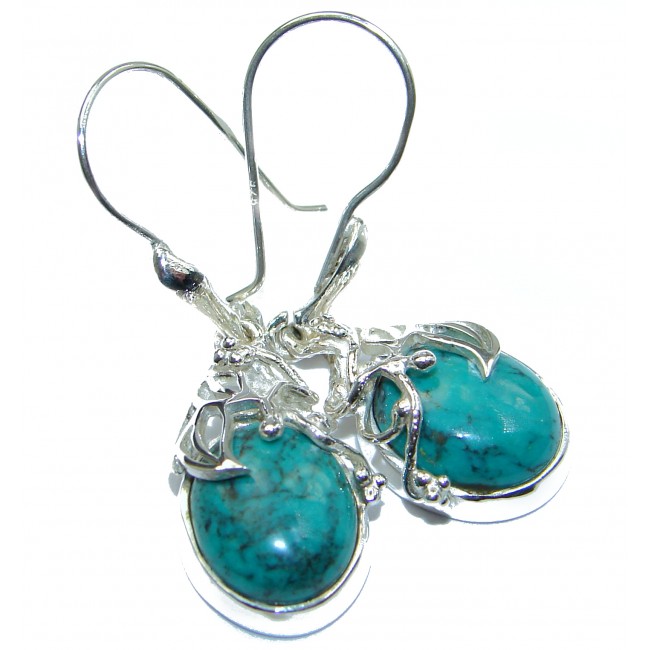 Turquoise .925 Sterling Silver handmade Earrings