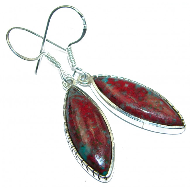 Natural Sonora Jasper .925 Sterling Silver handcrafted Earrings
