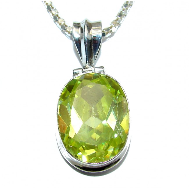 Chunky Beauty Cubic Zirconia .925 Sterling Silver handcrafted necklace