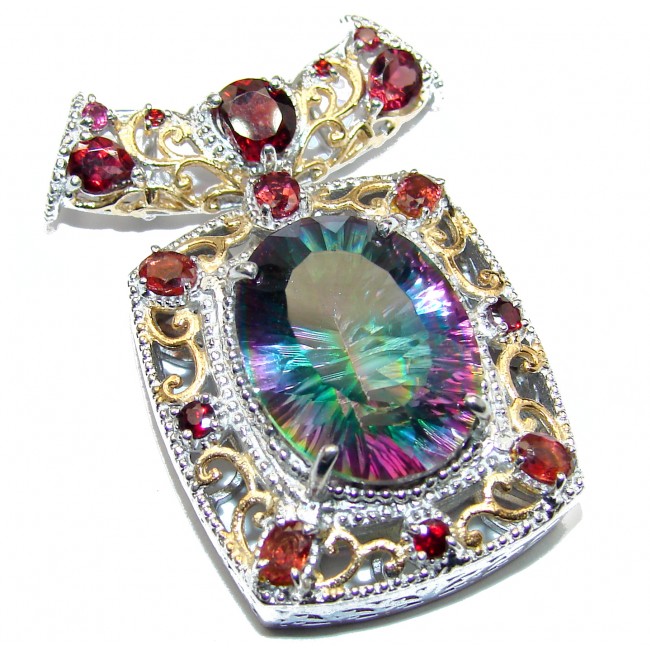 Spectacular Magic Topaz .925 Sterling Silver handcrafted Pendant