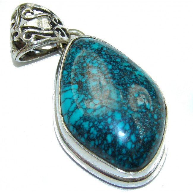 Authentic Turquoise .925 Sterling Silver handmade Pendant