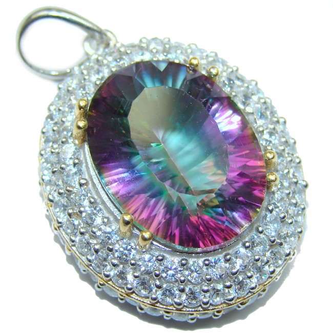 Absolutely Spectacular Magic Topaz .925 Sterling Silver handcrafted Pendant
