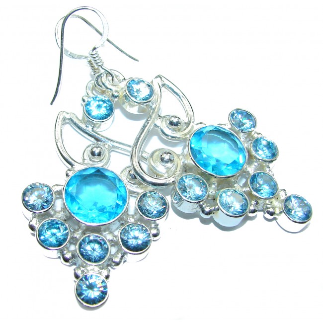 Royal Beauty Cubic Zirconia .925 Sterling Silver handcrafted earrings
