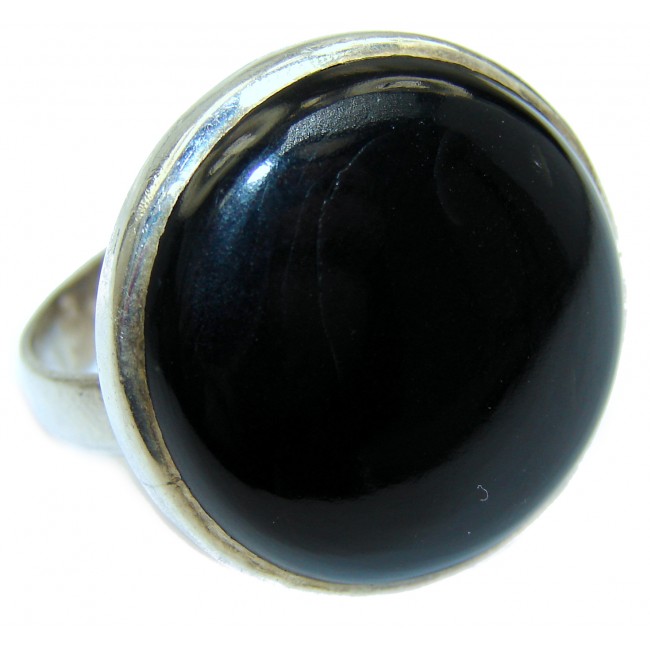 Majestic Authentic Onyx .925 Sterling Silver handmade Ring s. 11 1/4