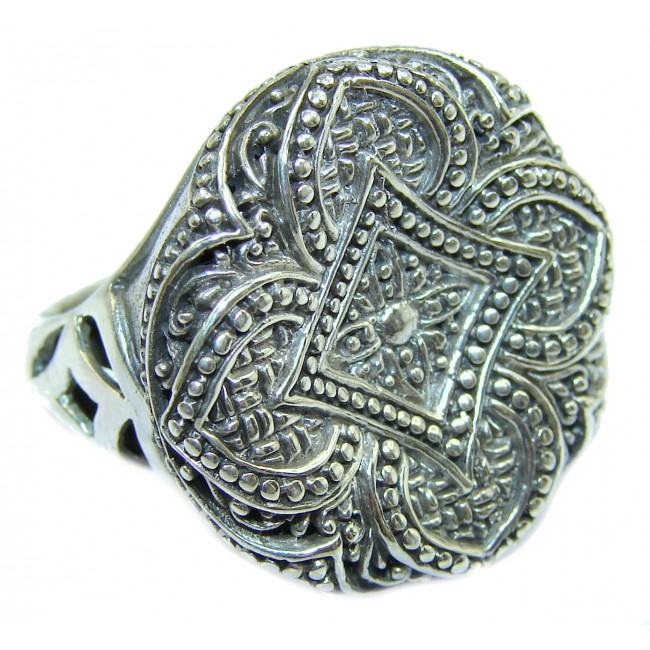 Bali made .925 Sterling Silver handcrafted Ring s. 9 1/4