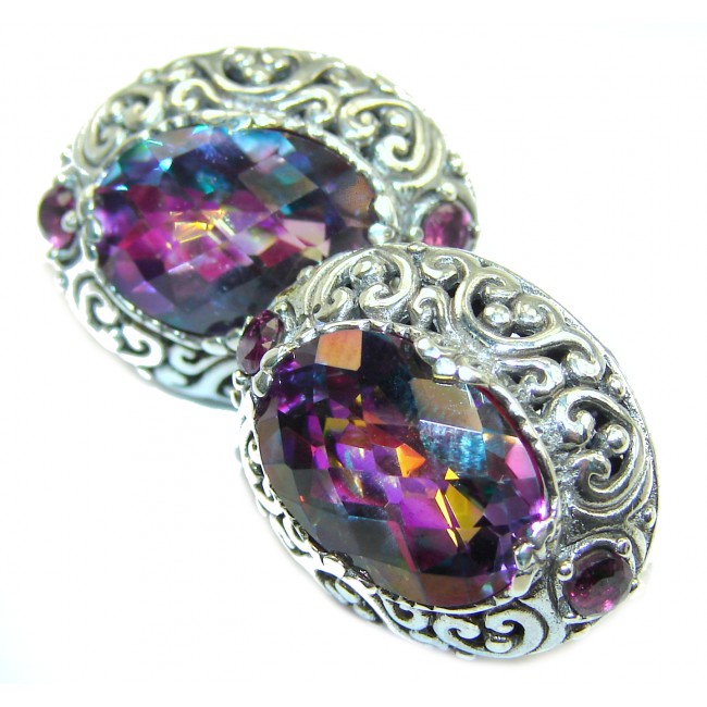 Purple Rain Magic Topaz .925 Sterling Silver handmade earrings
