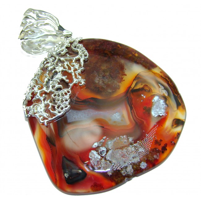 Perfect quality Agate .925 Sterling Silver handmade Pendant