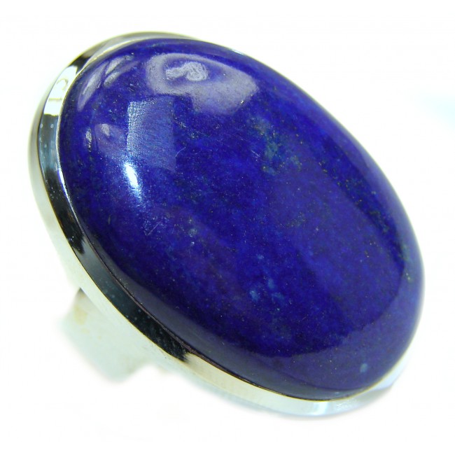 HUGE Natural Lapis Lazuli .925 Sterling Silver handcrafted ring size 8