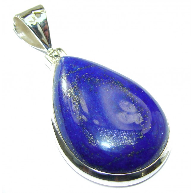 Blue authentic Lapis Lazuli .925 Sterling Silver handcrafted Pendant