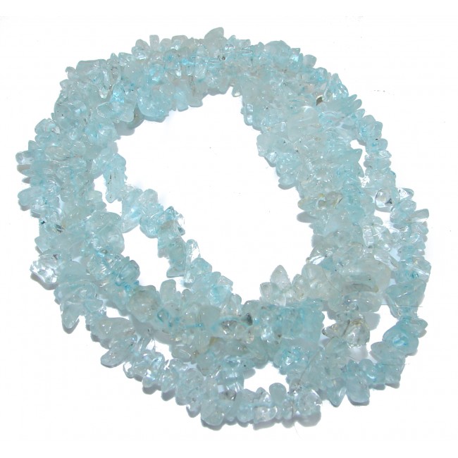 Blue Quartz Beads Strand Necklace