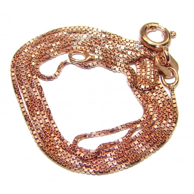 Rose Gold OVER Sterling Silver Chain 18'' long, 1 mm wide
