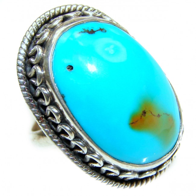 Turquoise .925 Sterling Silver ring; s. 6