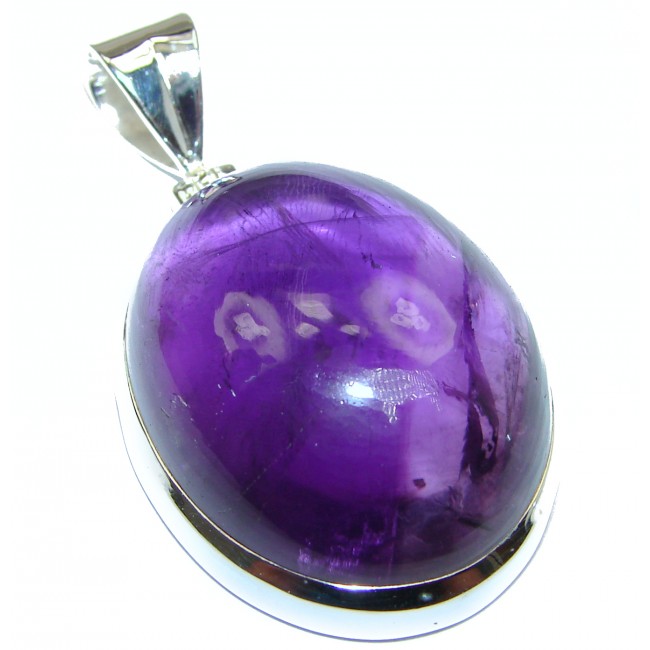 Purple Moon Genuine Amethyst .925 Sterling Silver handcrafted pendant
