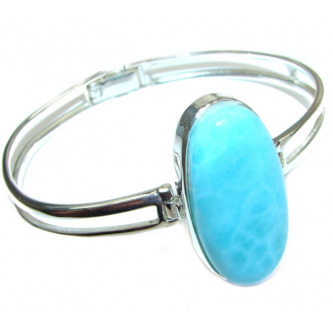 Sublime Beauty of Nature Blue Larimar .925 Sterling Silver handcrafted Bracelet