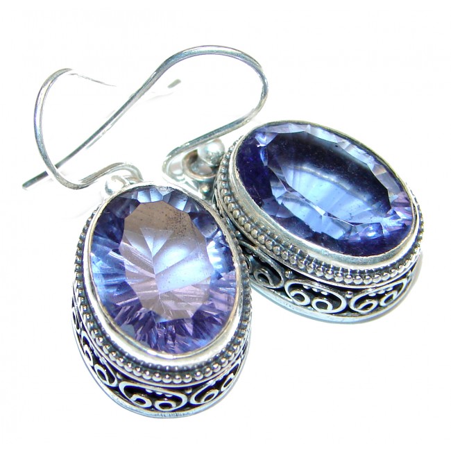 Perfect Tanzanite .925 Sterling Silver handmade earrings