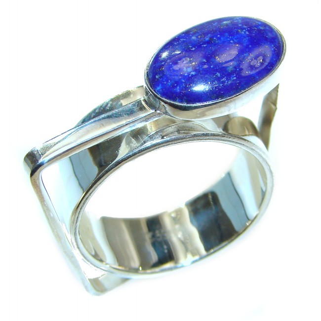 Natural Lapis Lazuli .925 Sterling Silver handcrafted ring size 9