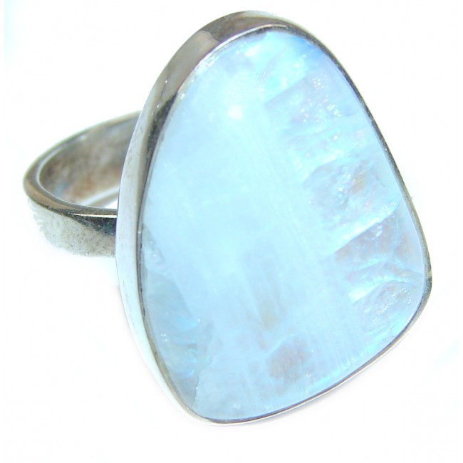 Energizing Moonstone .925 Sterling Silver handmade Ring size 9