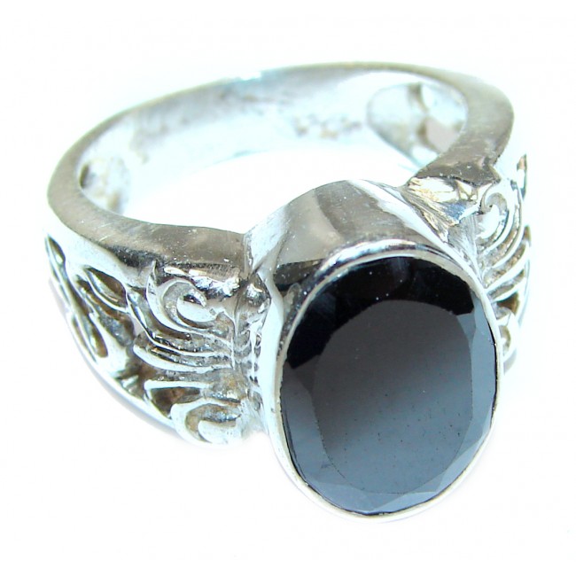 Majestic Authentic Onyx .925 Sterling Silver handmade Ring s. 8