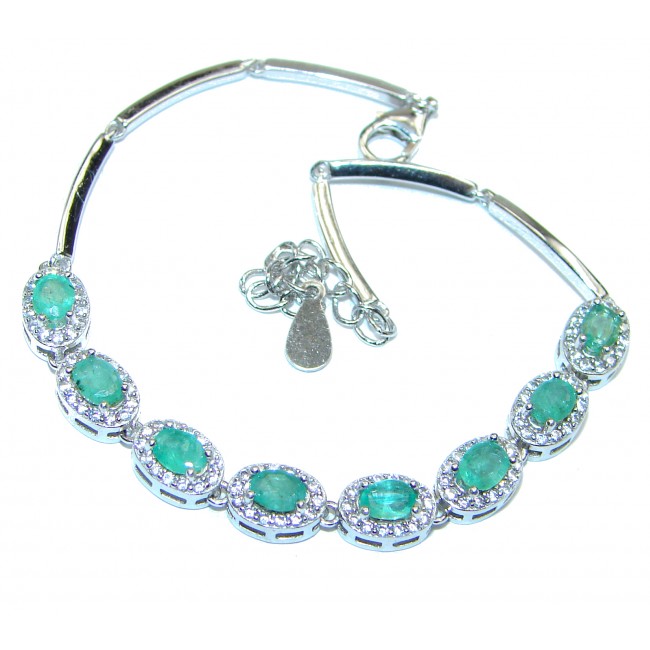 Colombian Emerald .925 Sterling Silver handcrafted Bracelet