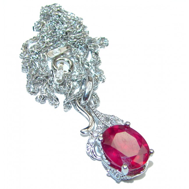 Incredible Authentic Ruby White Topaz .925 Sterling Silver necklace