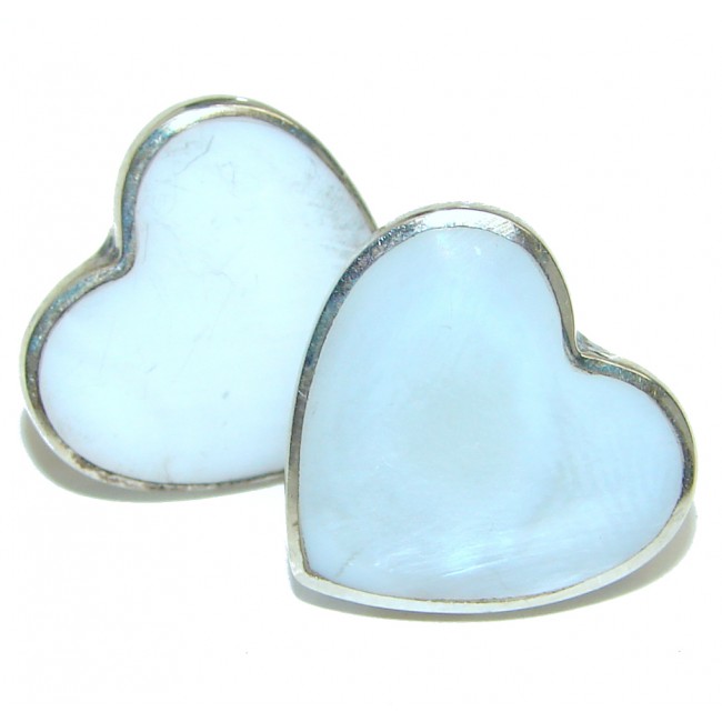 Pure Heart Blister Pearl .925 Sterling Silver handmade earrings