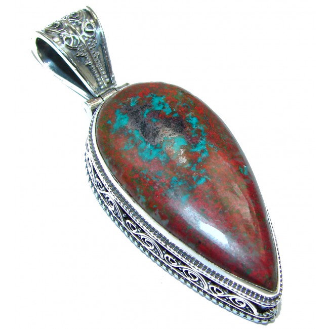 Unique Natural Sonora Jasper .925 Sterling Silver handmade Pendant