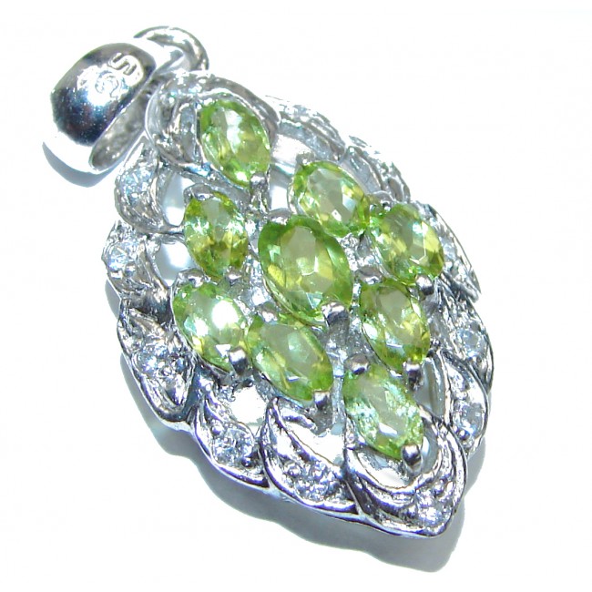 Genuine Peridot .925 Sterling Silver handcrafted Pendant
