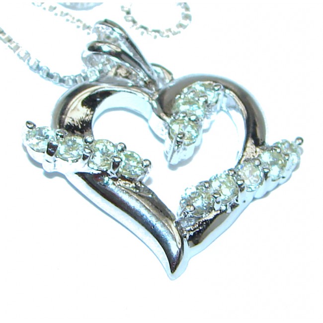Love Posh Authentic White Topaz .925 Sterling Silver necklace