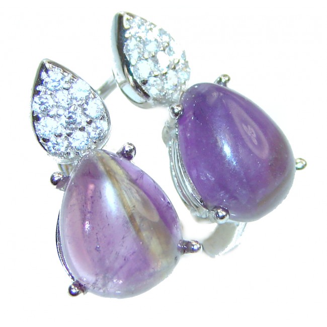 Posh Design Amethyst .925 Sterling Silver handmade earrings