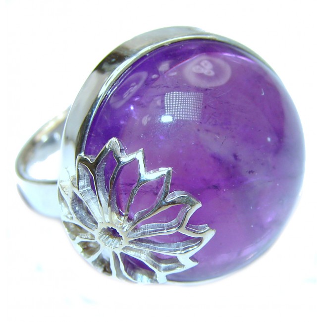 Purple Perfection Amethyst .925 Sterling Silver Ring size 7 adjustable