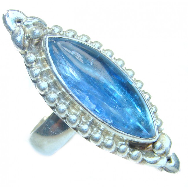Authentic Blue Kyanite .925 Sterling Silver handmade Ring s. 6 1/4