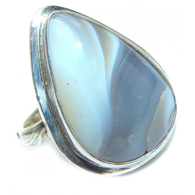 Huge Exotic Botswana Agate Sterling Silver Ring s. 9