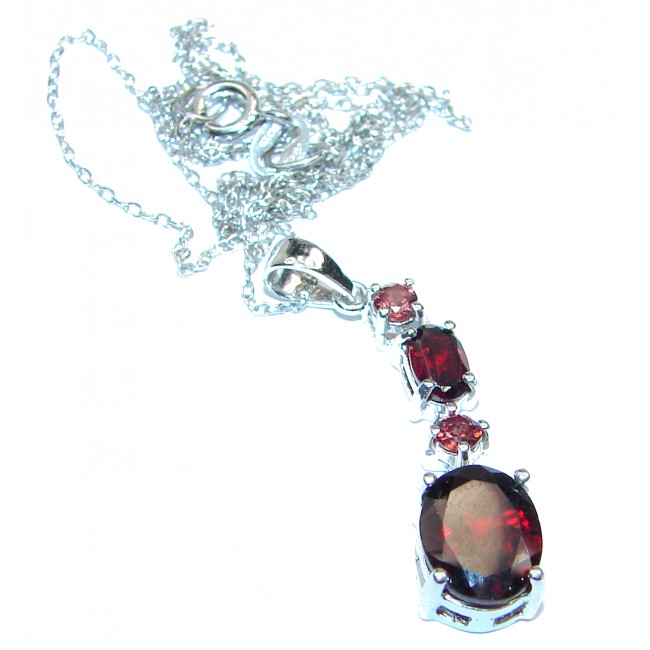 Sublime Garnet .925 Sterling Silver handmade Necklace