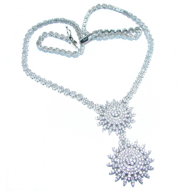 Exclusive White Topaz .925 Sterling Silver handcrafted necklace