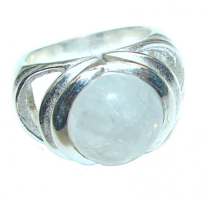Rainbow Moonstone .925 Sterling Silver handmade Ring size 7