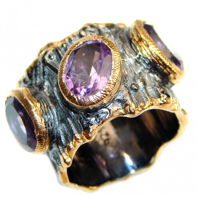 Purple Perfection Amethyst .925 Sterling Silver Ring size 5 3/4