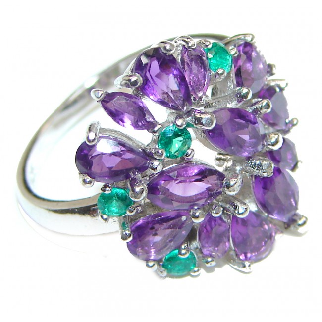 Purple Perfection Amethyst .925 Sterling Silver Ring size 6 3/4