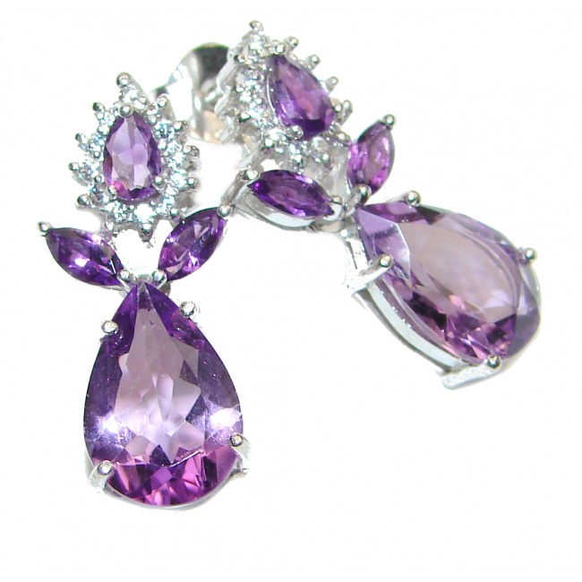 Heather Valley Amethyst .925 Sterling Silver handcrafted earrings
