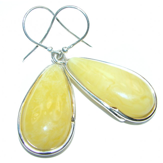 Bohemian style Authentic Baltic Amber .925 Sterling Silver handmade Earrings