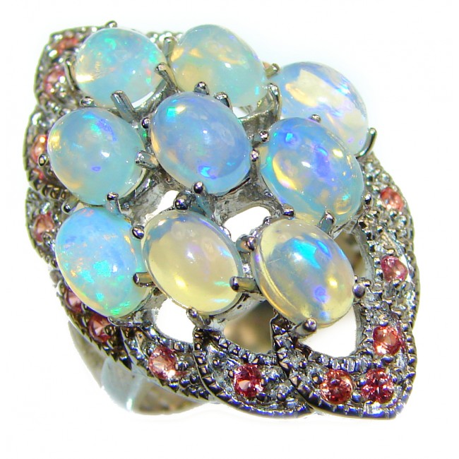 Open Sky Ethiopian Opal .925 Sterling Silver handcrafted ring size 8