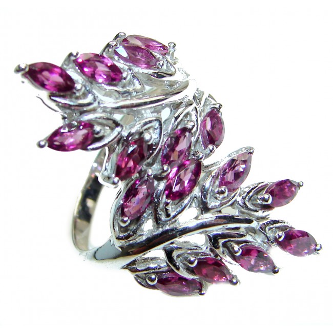 Royal purple authentic Amethyst .925 Sterling Silver Statement Ring size 8 1/2