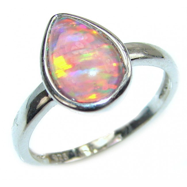 Open Sky authentic Ethiopian Opal .925 Sterling Silver handcrafted ring size 7