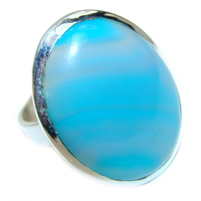 Botswana Agate .925 Sterling Silver Ring size 8