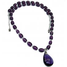 Purple Queen authentic Amethyst  Silver handcrafted  necklace
