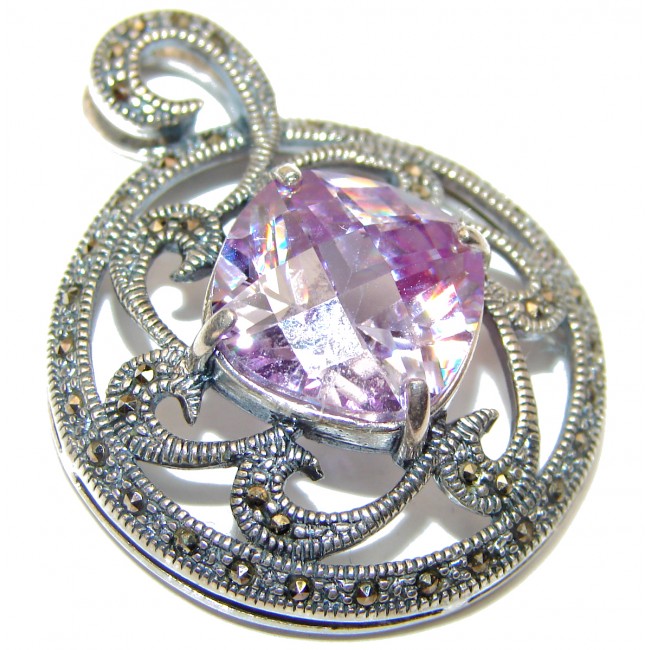 Genuine African Amethyst .925 Sterling Silver handcrafted pendant