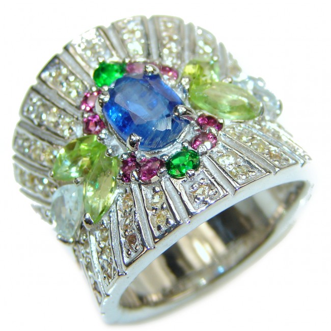 Blue Perfection Kyanite London Blue Topaz .925 Sterling Silver Ring size 7 1/4