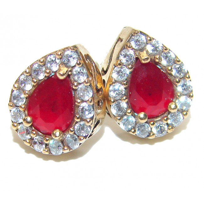 Carmen created Ruby .925 Sterling Silver handmade earrings