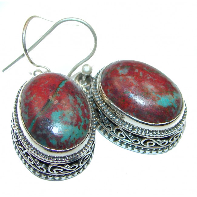 Natural Sonora Jasper Sterling Silver handcrafted Earrings