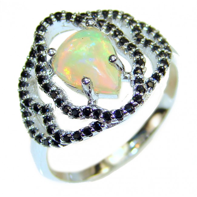 Open Sky authentic Ethiopian Opal Sapphire .925 Sterling Silver handcrafted ring size 9